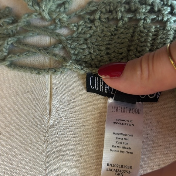 Dollskilk crochet sea shell sage green top size large - Picture 5 of 5